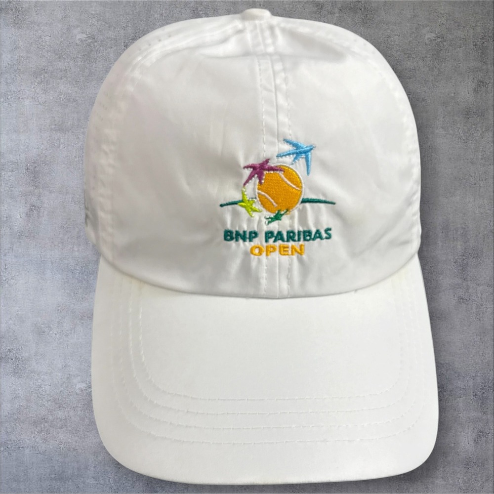 VIMHUE BNP Paribas Open Ponytail Hat Women's Sz 57 White Tennis Performance Cap